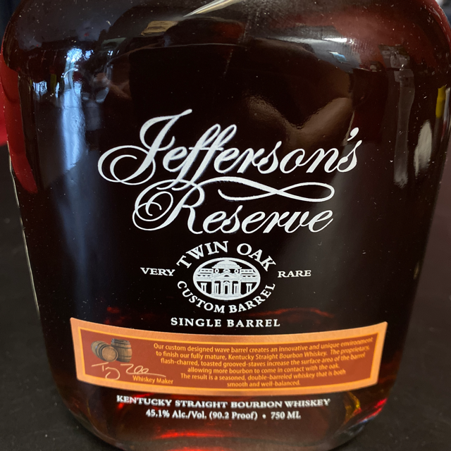 Jefferson's Reserve Single Barrel Revival 1869 Barrel Pick