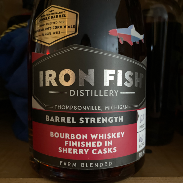 Iron Fish Barrel Strength Bourbon Whiskey Finished in Sherry Casks
