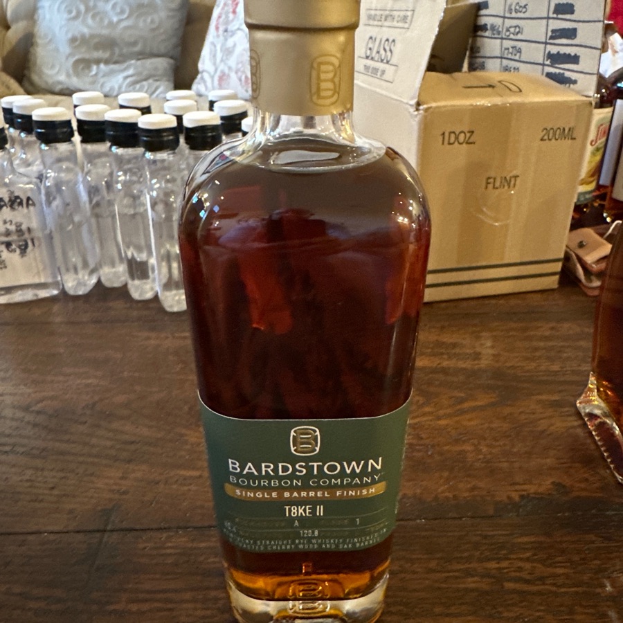 Bardstown Bourbon Company Single Barrel Finish T8KE Kentucky Straight Rye Whiskey finished in a Toasted Cherry Wood and Oak Barrel
