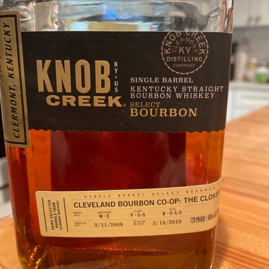 Knob Creek Single Barrel Select Bourbon W-E F-06 R-040 (The Closer)