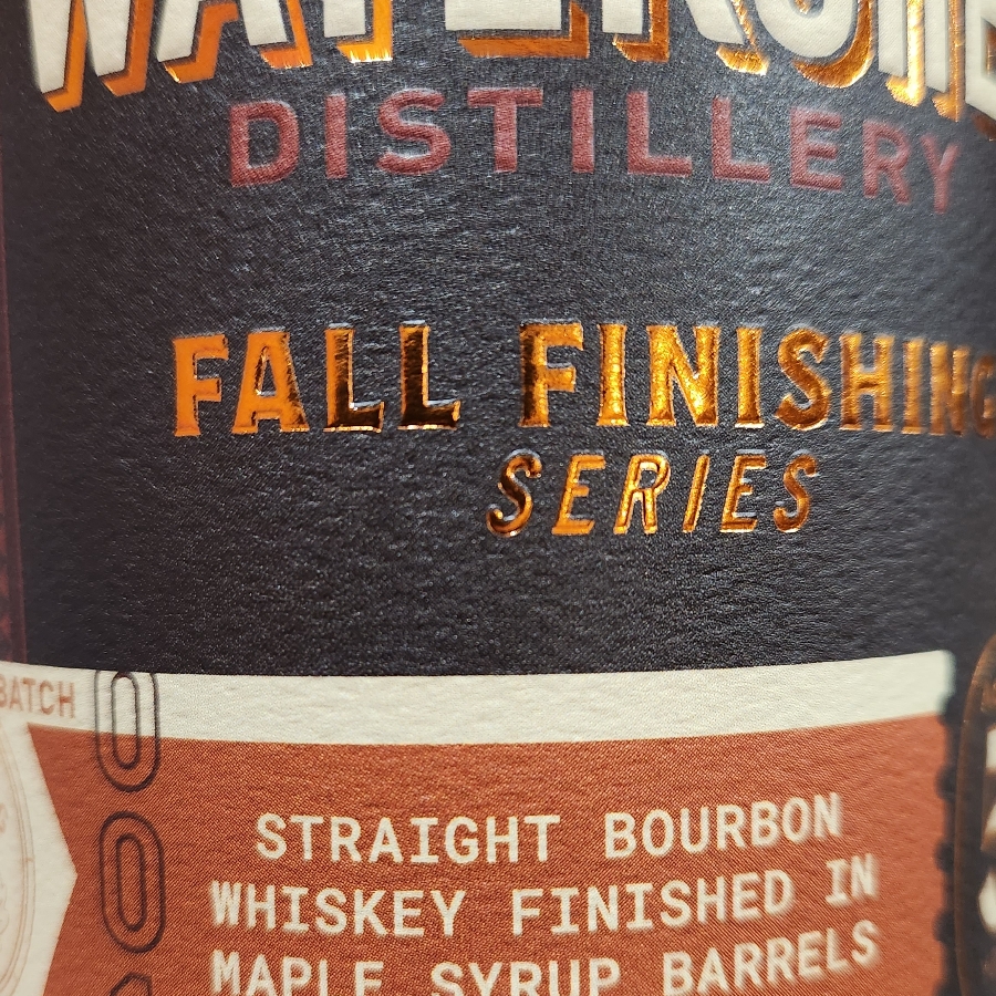 Watershed Bourbon Finished in Maple Syrup Barrels Fall Finishing Series