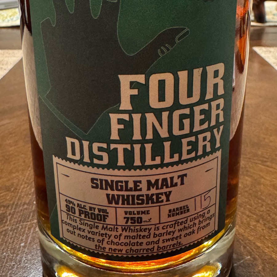 Four Finger Distillery Single Malt Whiskey