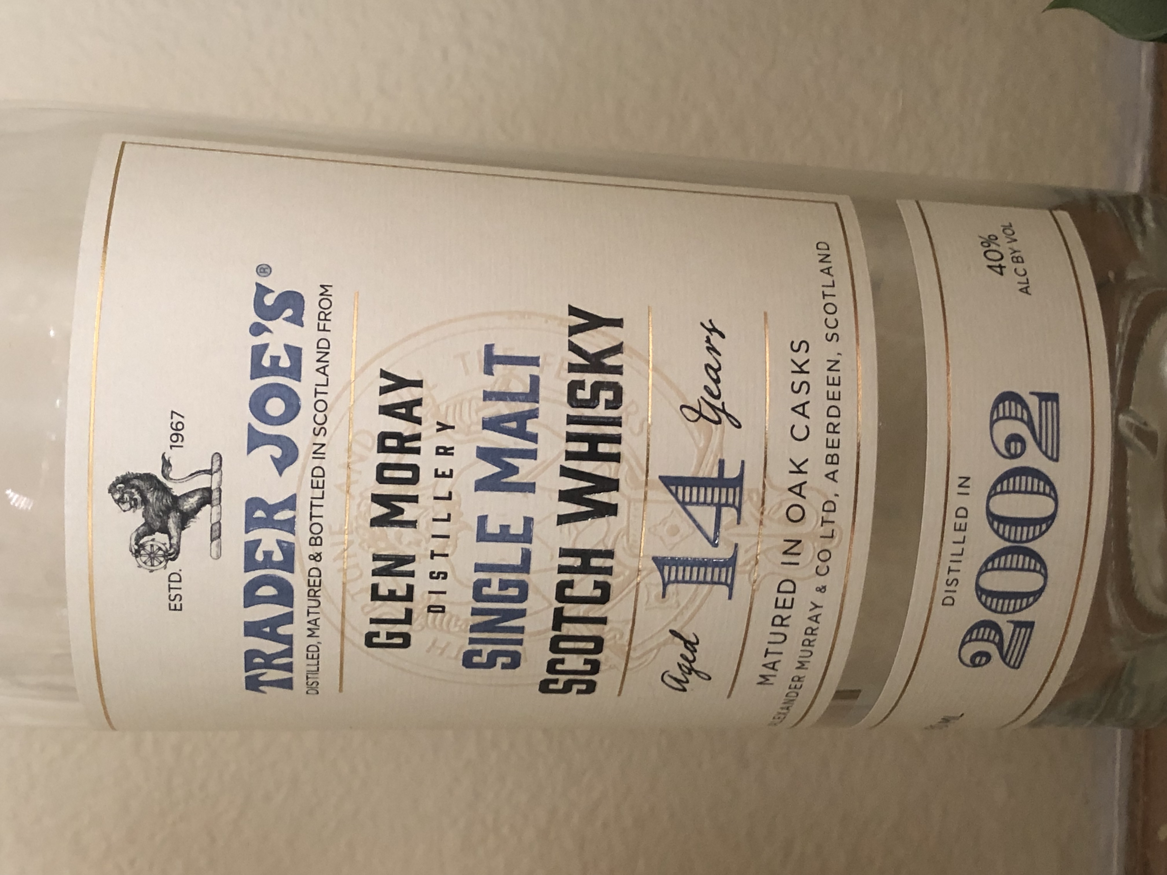 Glen Moray 2002 14 Year (Alexander Murray & Co.) Trader Joe's