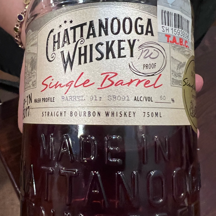 Chattanooga Whiskey Single Barrel DSP-TN 15017 Barrel 91: SB091 (Spec's Wine & Spirits)