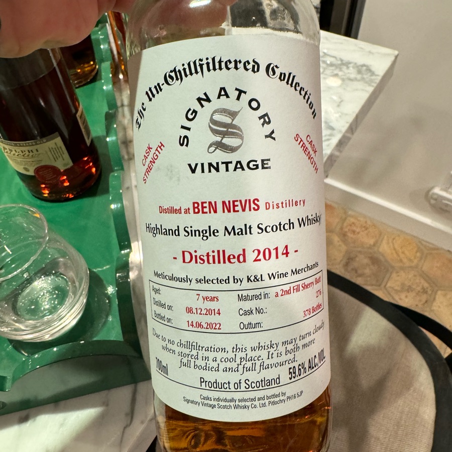 Ben Nevis Highland Single Malt, Signatory Vintage 2014, Aged 7 Years