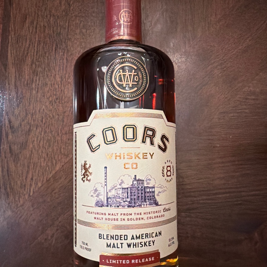 Coors Whiskey Co blended American Whiskey aged 8 years