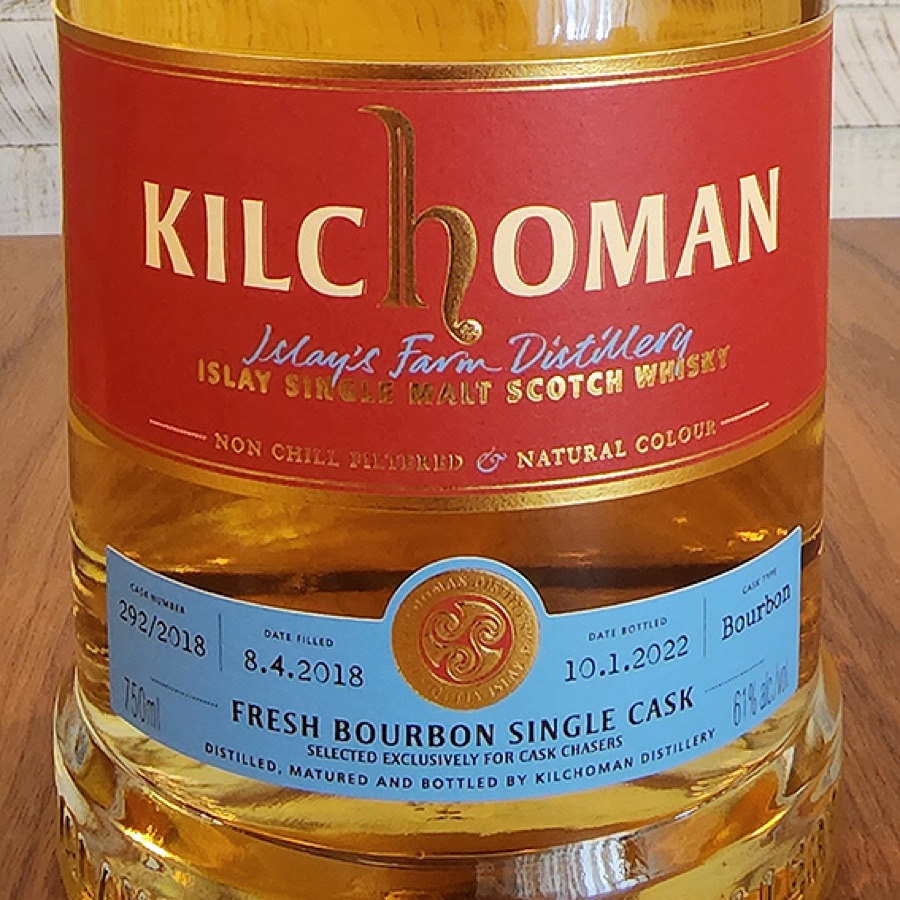 Kilchoman 3 Year Fresh Bourbon Single Cask 292/2018 (Cask Chasers)