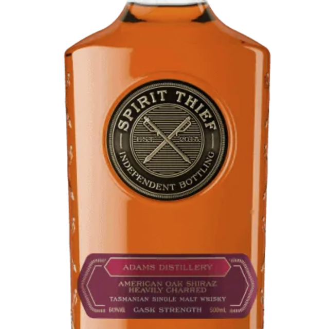 Adam's distillery American oak Shiraz heavily charred