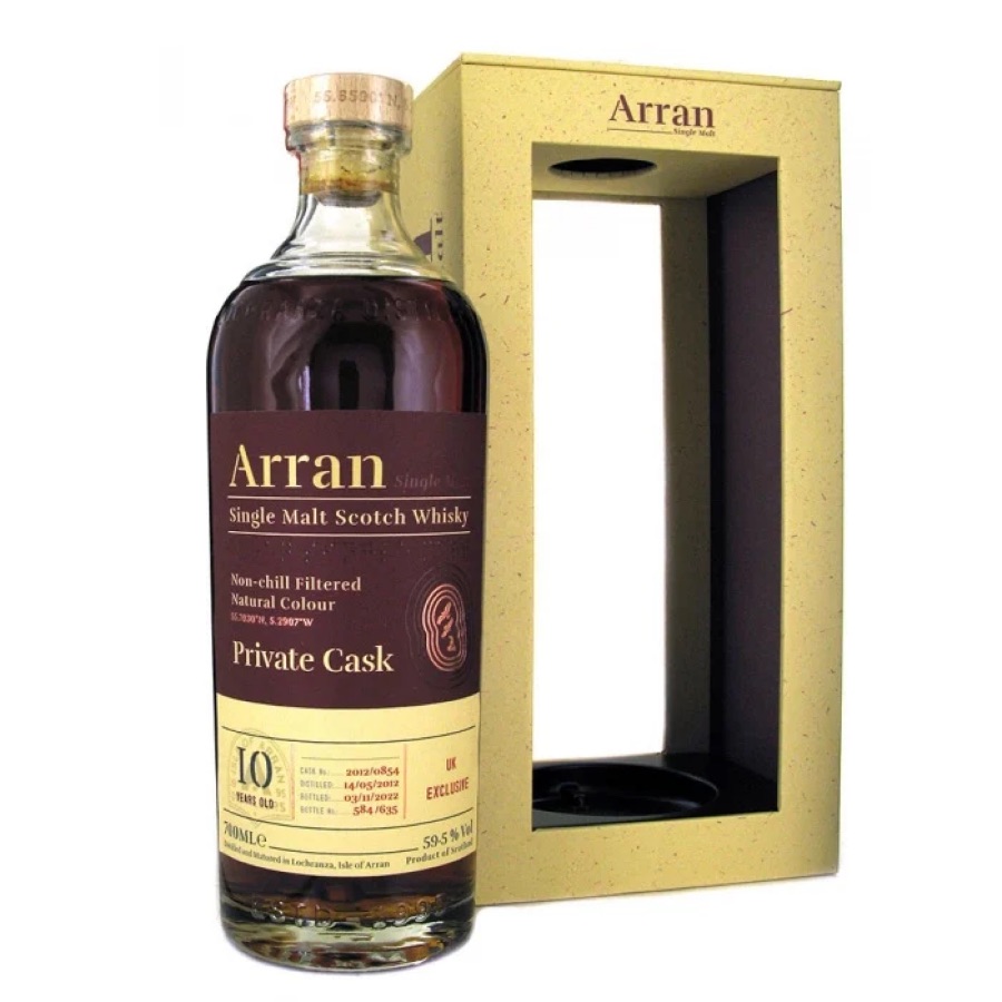 Arran 2012 10 Year Old Private Cask No. 12/0854 UK Exclusive