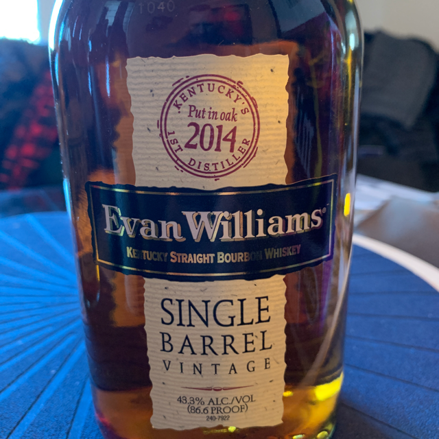Evan Williams Single Barrel Vintage 2014