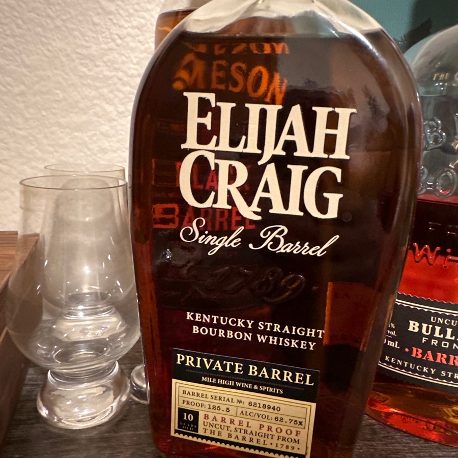 Elijah Craig Single Barrewl Mile High Wine and Spirits