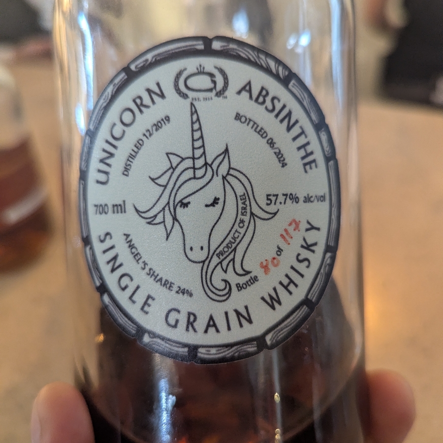 Golan Heights Distillery - Unicorn Absinthe - Single Grain Whisky (angle's share - 24%)