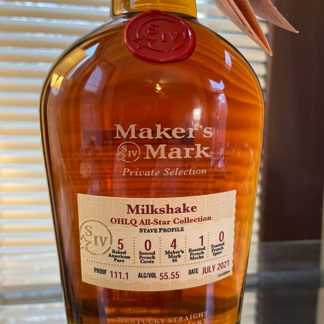 Maker's Mark Private Selection Milkshake (OHLQ All-Star Collection)