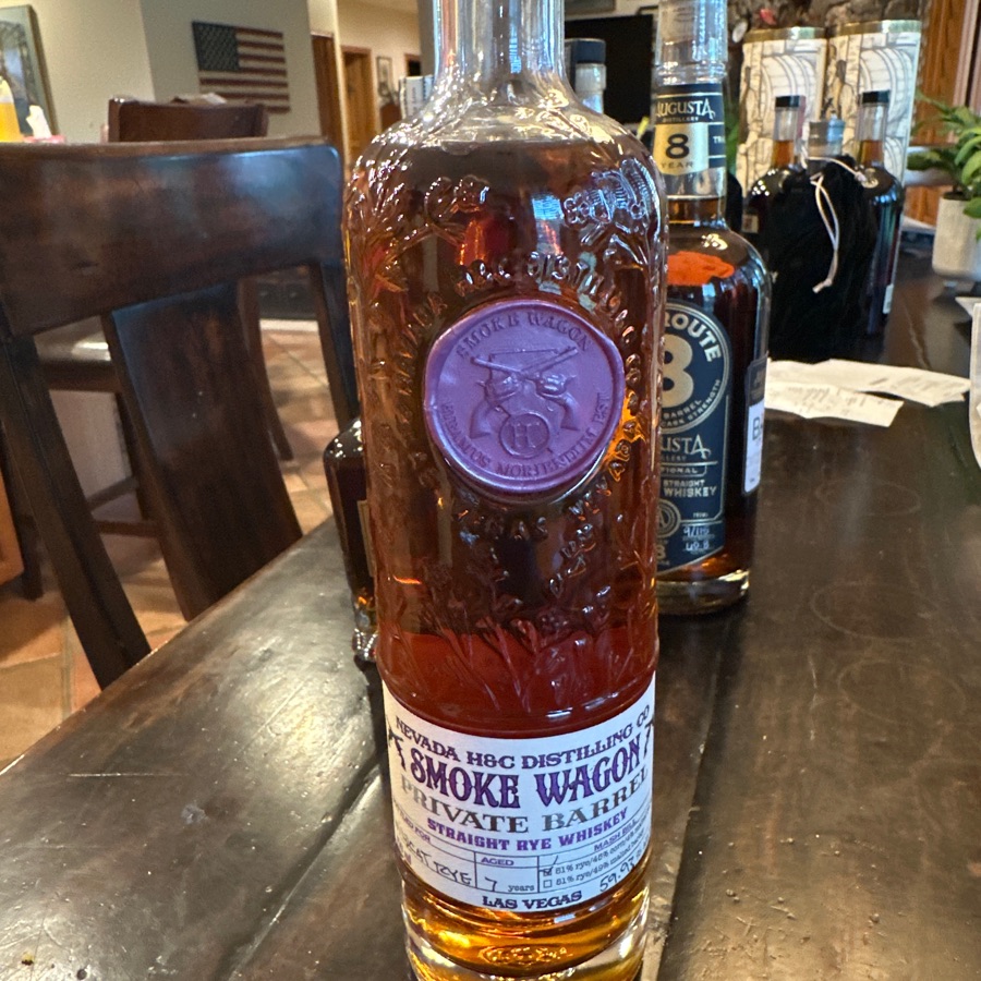 Smoke Wagon Private Barrel Straight Rye Whiskey "Wildcat Rye" Aged 7 Years