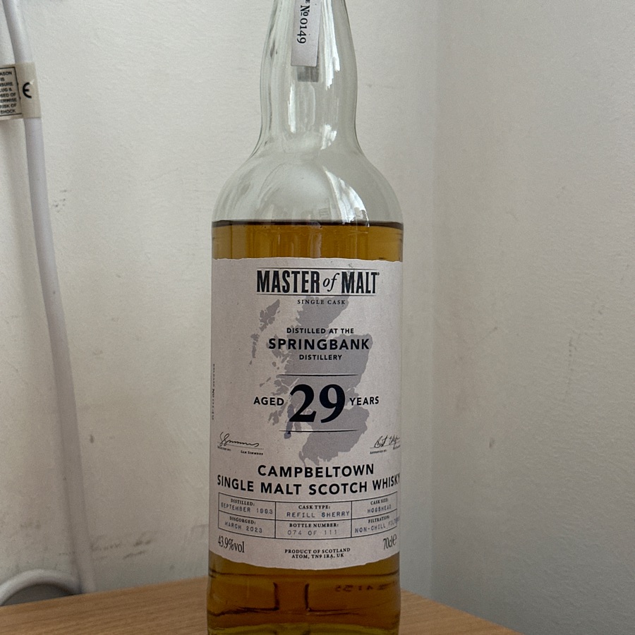 Master of Malt Springbank 29