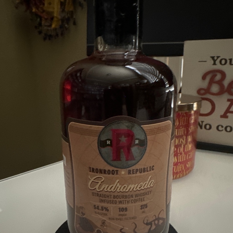 Ironroot Republic Andramada Straight Bourbon Whiskey Infused with coffee