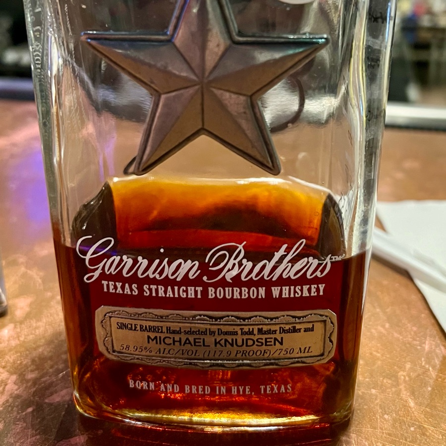 Garrison Brothers Single Barrel (Hand selected by Dennis Todd, Mastwr Distiller and Michael Knudsen)