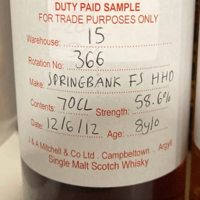 Springbank Fresh Sherry Hogshead
