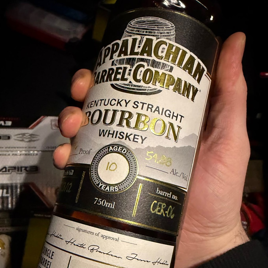 Appalachain Barrel Company Single Barrel Kentucky Straight Bourbon Whiskey