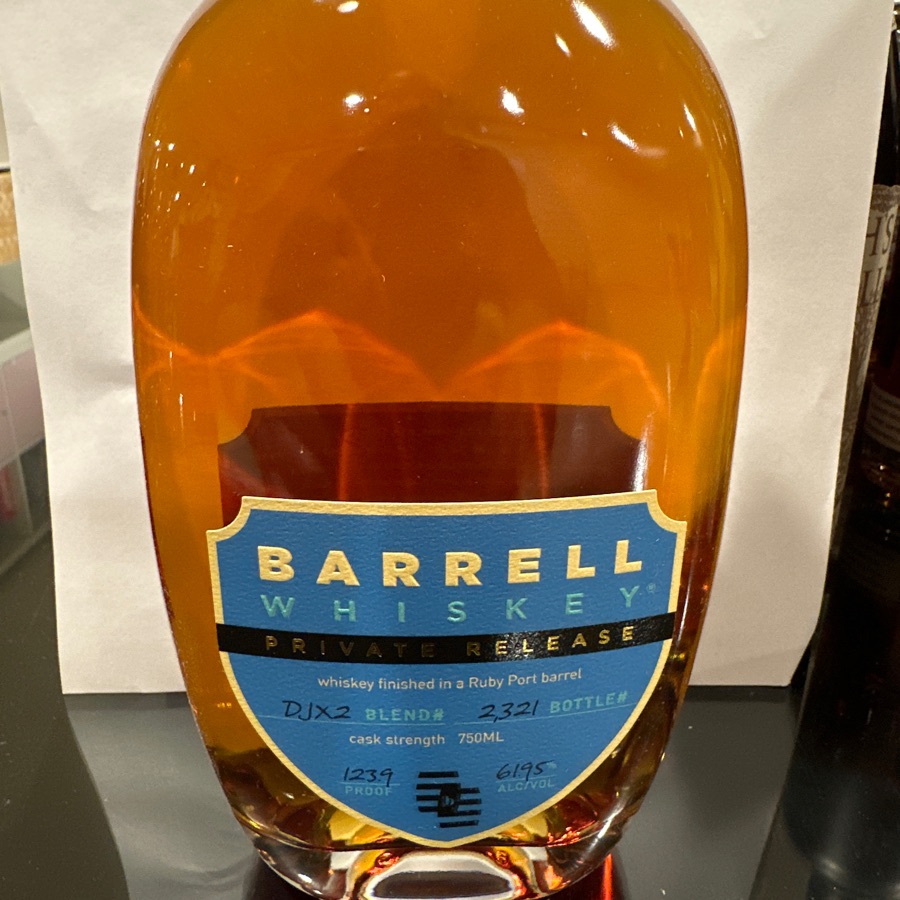 Barrell Whiskey Private Release Finished in a Ruby Port Barrel Blend DJX2