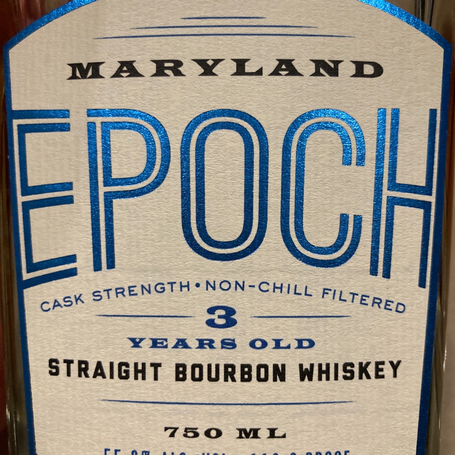 Maryland Epoch 3 years old straight bourbon whiskey