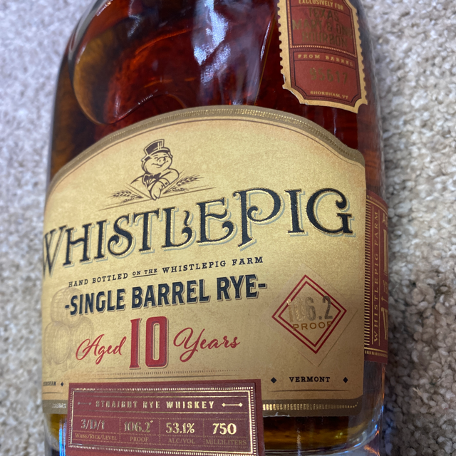 WhistlePig Single Barrel Texas Mart Store Pick