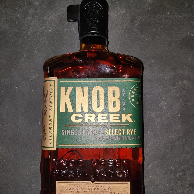 Knob Creek Single Barrel Select Rye Harper Liquor Land