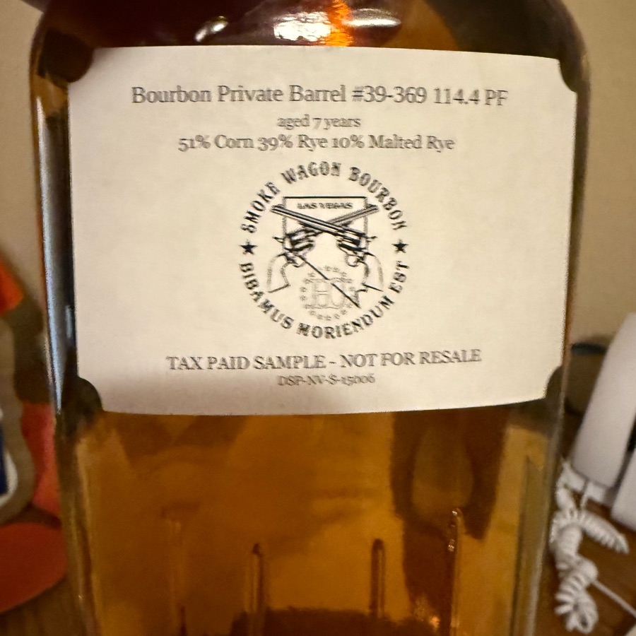 Smoke Wagon Bourbon Private Barrel #39-369