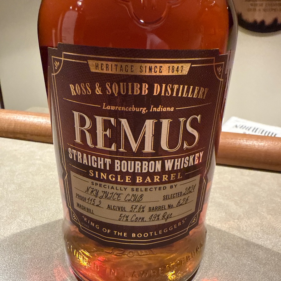 Remus Straight Bourbon Whiskey Single Barrel - NKY Juice Club