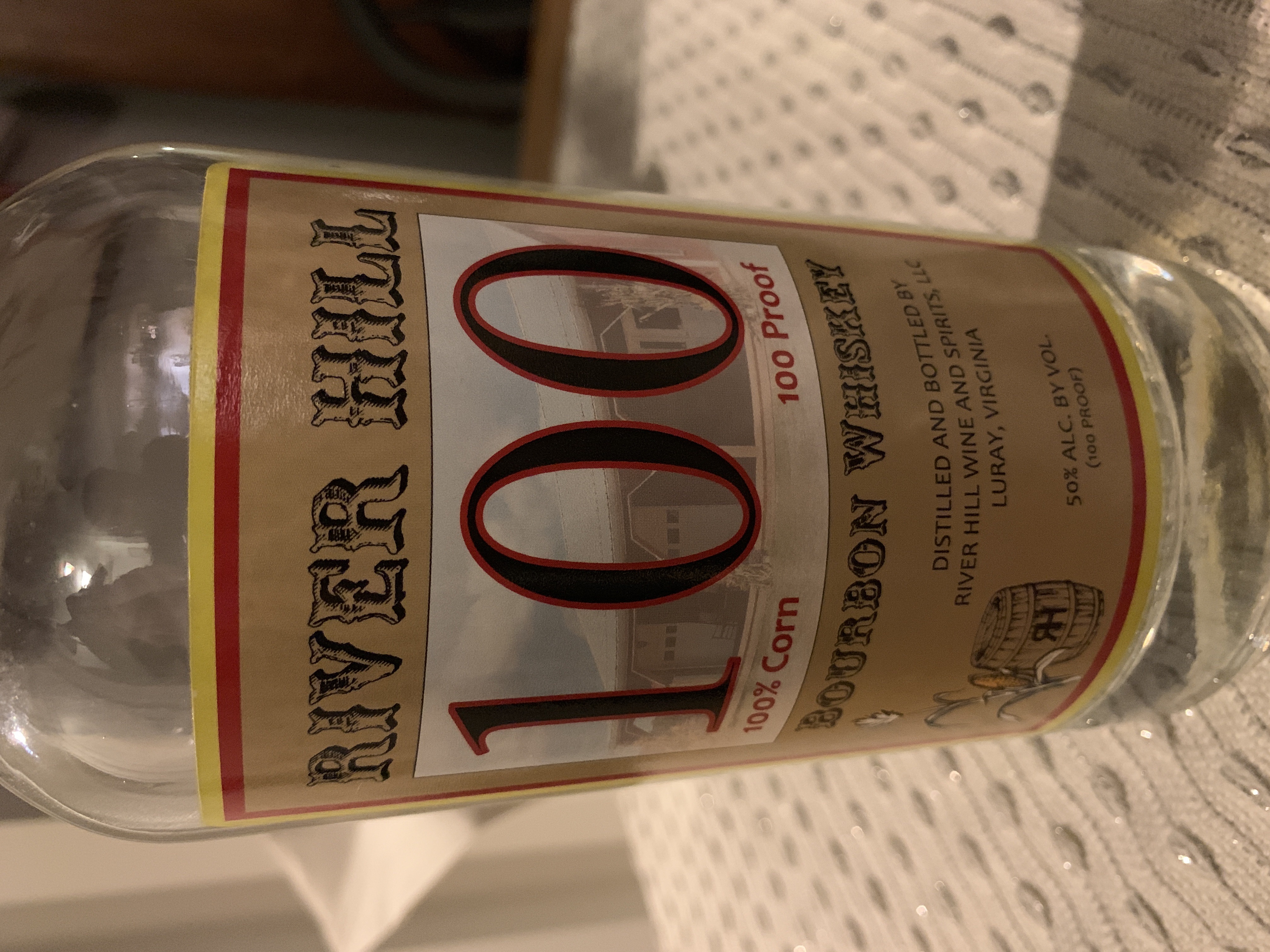 River Hill 100 Bourbon Whiskey