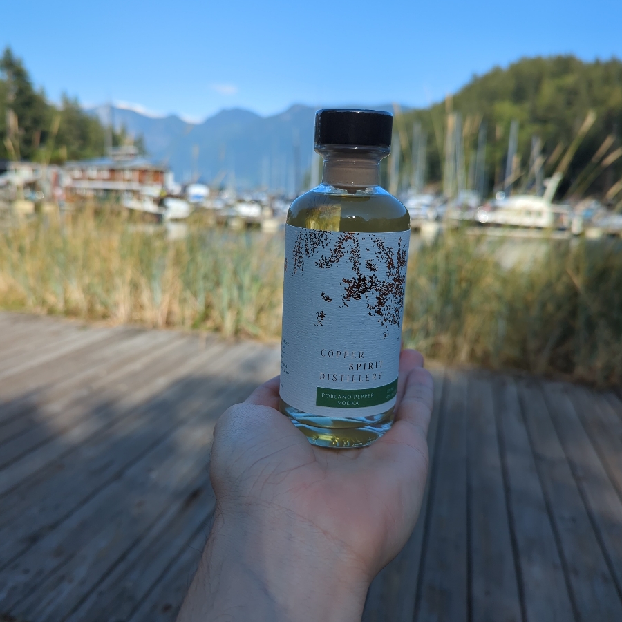 Pablano Pepper vodka;copper spirit distillery