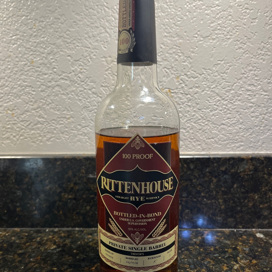 Rittenhouse Rye Bottled in Bond Trevor's single barrel