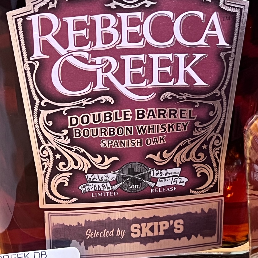 Rebecca Creek Double Barrel Bourbon Whiskey Spanish Oak (Skip's Liquor)