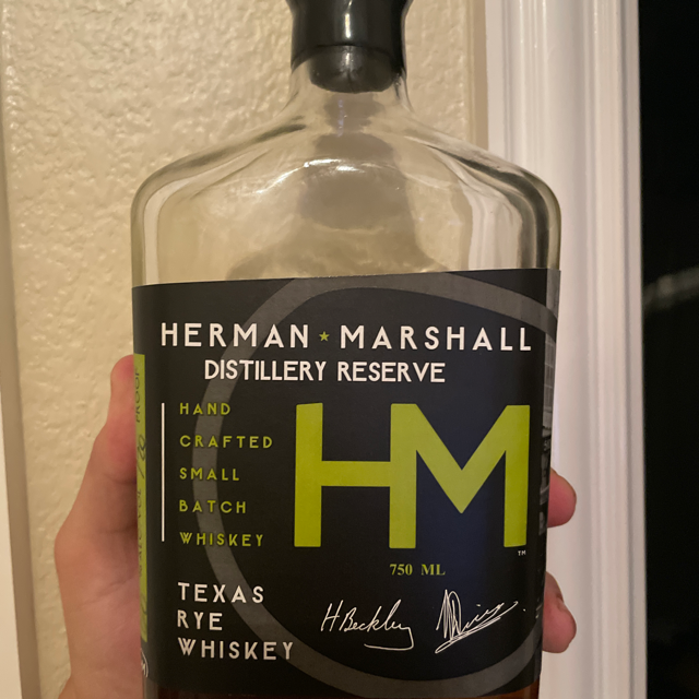 Herman Marshall Rye Distillery Reserve