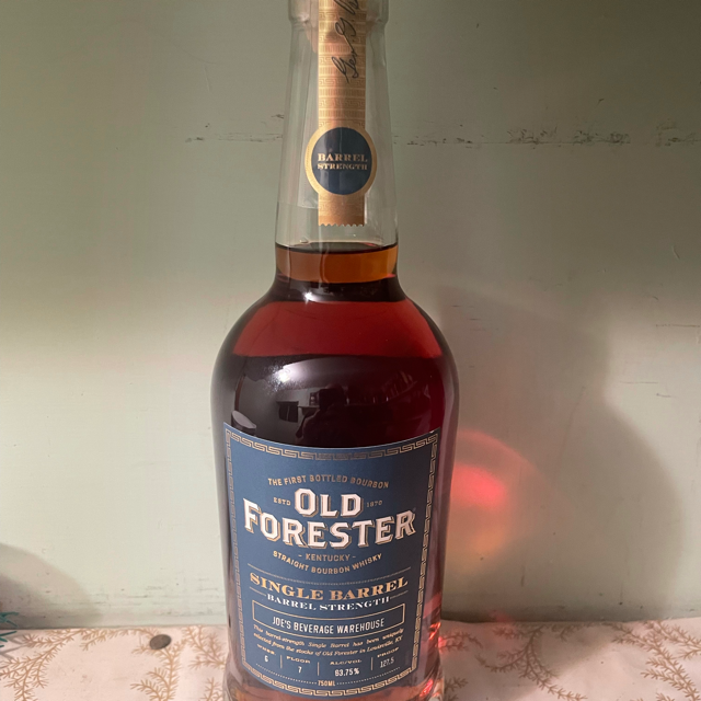 Old Forester Single Barrel Bourbon Barrel Strength (Joe's Beverage)