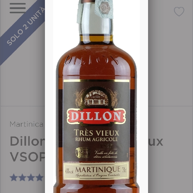 Dillon Rhum VSOP Très Vieux