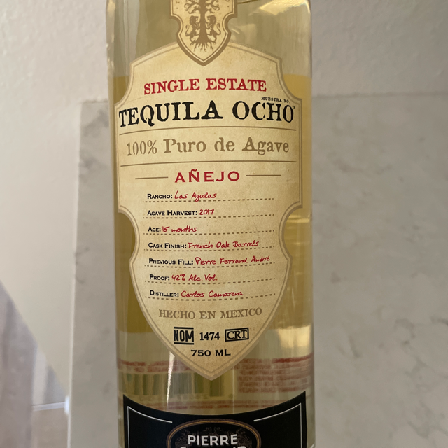Tequila Ocho Añejo Las Aguilas 2017 Pierre Ferrand Cask Finish