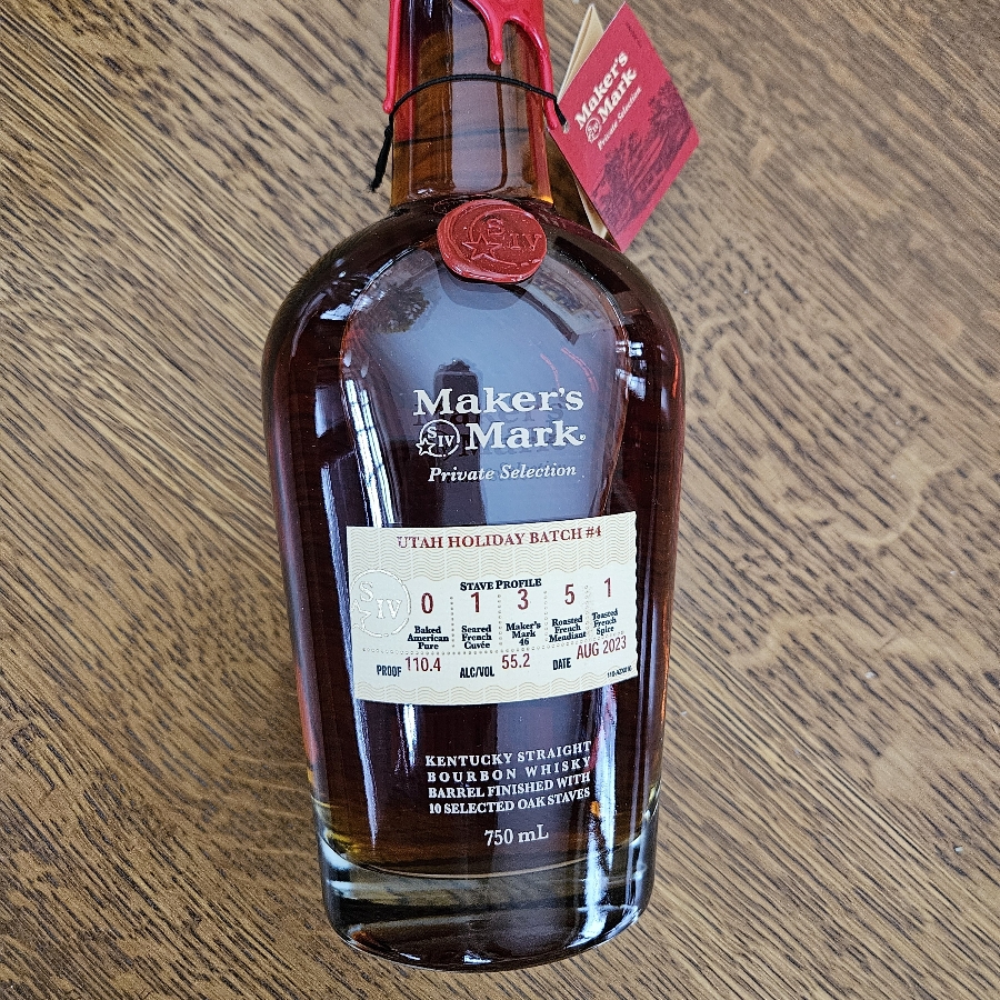 Maker's Mark Private Selection, Utah Holiday Batch #4 (0/1/3/5/1) August 2023