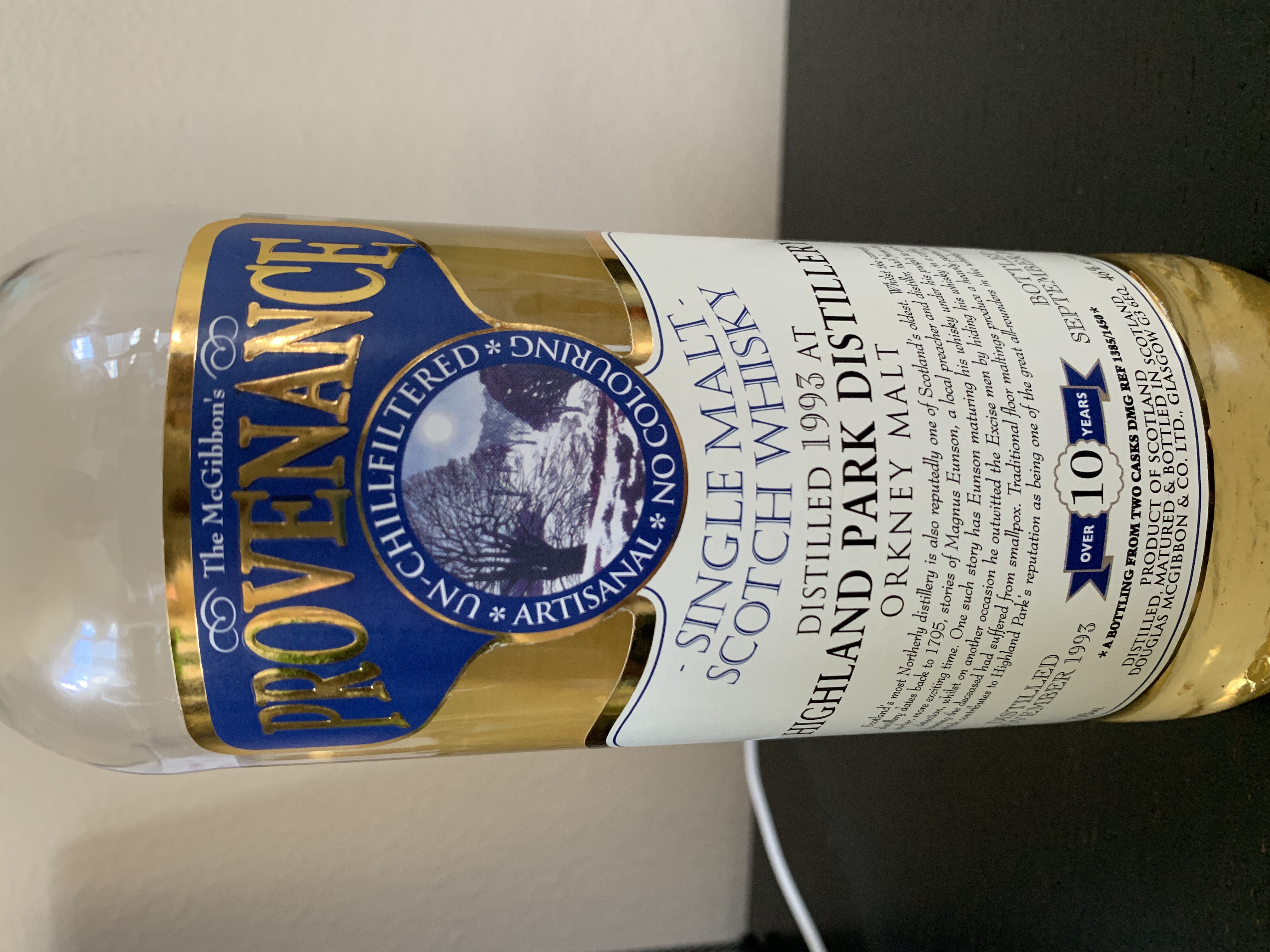 Highland Park Provenance 10yr 1993
