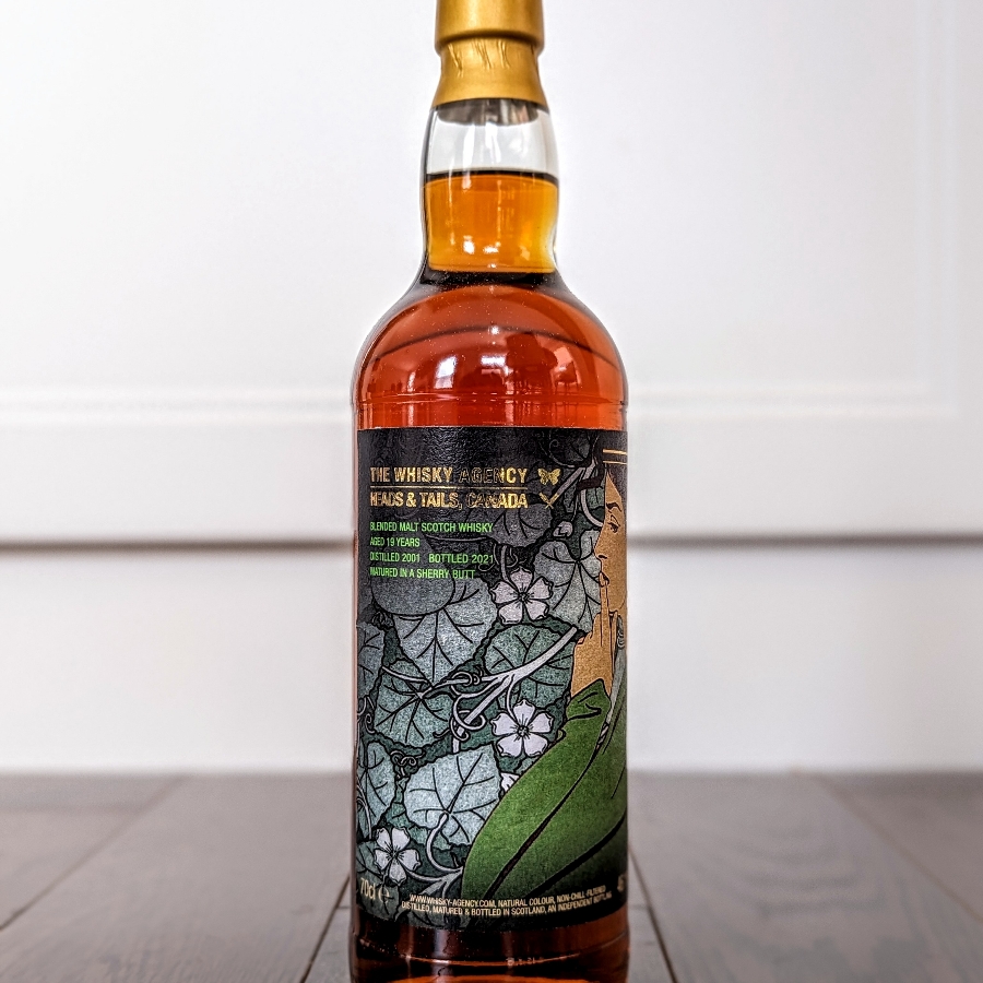 The Whisky Agency 2001 19 Year Blended Malt Scotch Whisky (Heads & Tails Canada)