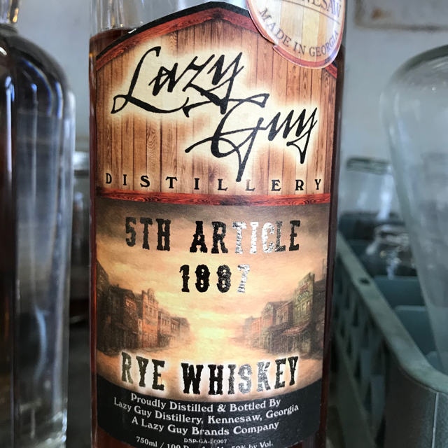 Lazy Guy 5th Article 1887 Rye Whiskey
