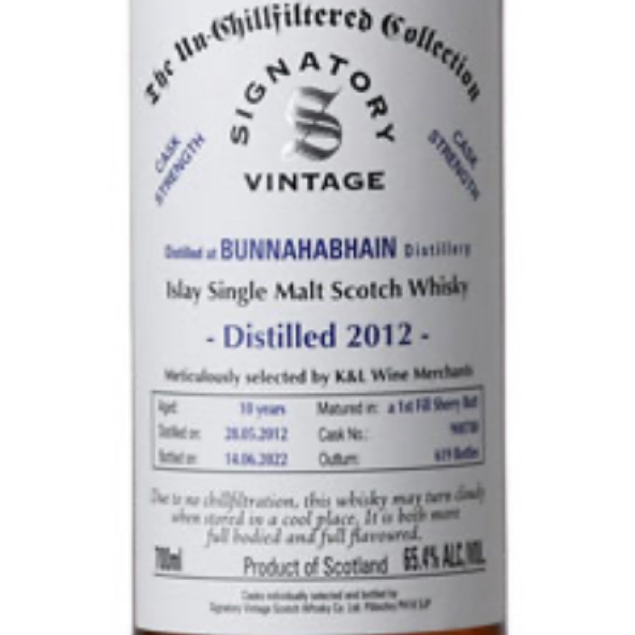 Bunnahabhain 2012 10 Yr Signatory (K&L Exclusive)