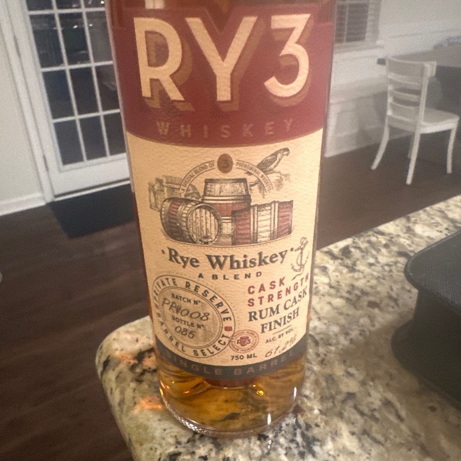 Ry3 private reserve batch PR008 Rum Cask Finish