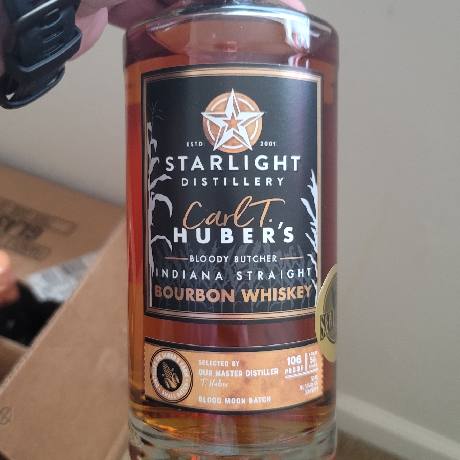 Starlight Distillery Carl T. Huber's Bloody Butcher Straight Bourbon Whiskey, Blood Moon Batch (S&W Store Pick)