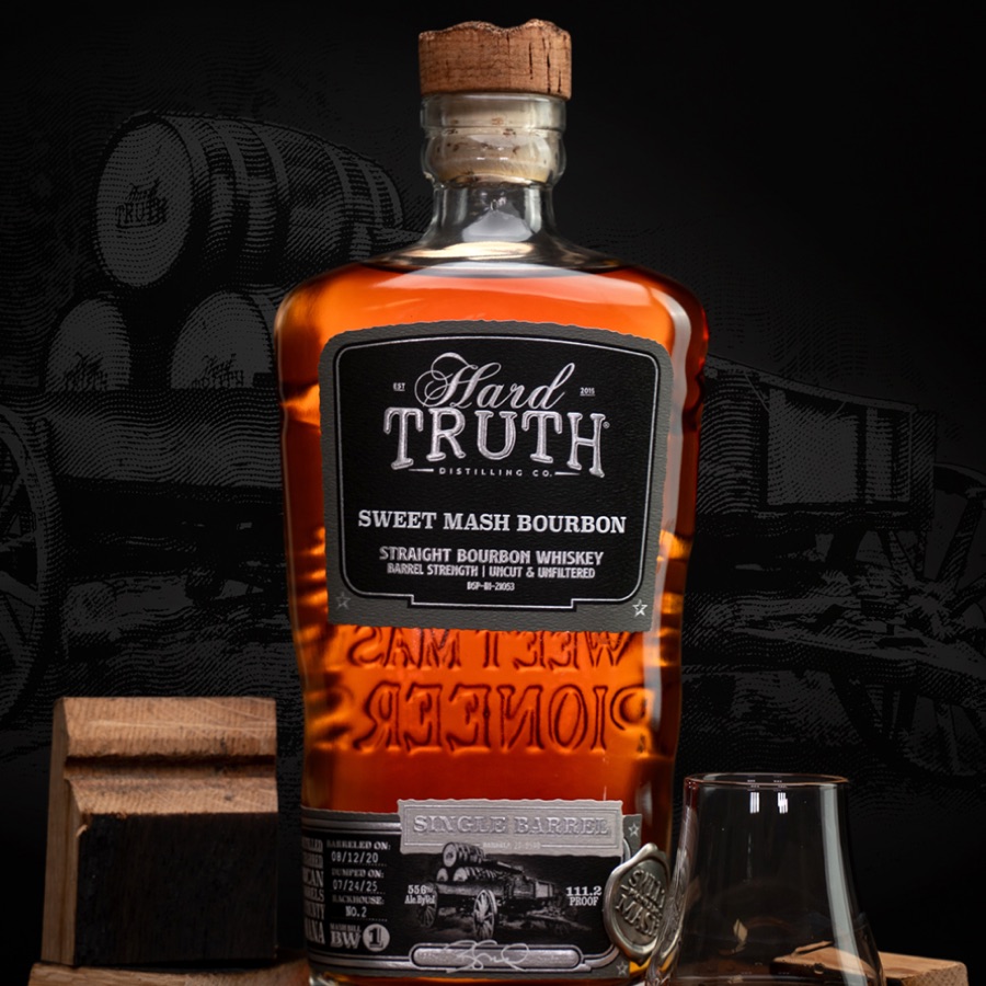 Hard Truth Sweet Mash Straight Bourbon Whiskey Barrel Strength Uncut. and Unfiltered - Single Barrel