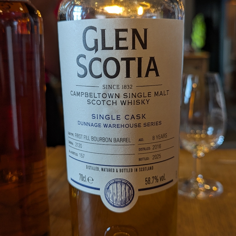 Glen Scotia 8 Year Old First Fill Bourbon Barrel Single Cask - Dunnage Warehouse Series