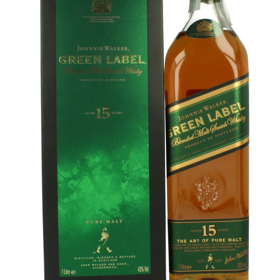 Johnnie Walker Green Label 15 YO old Bottle (Discontinued 2012)