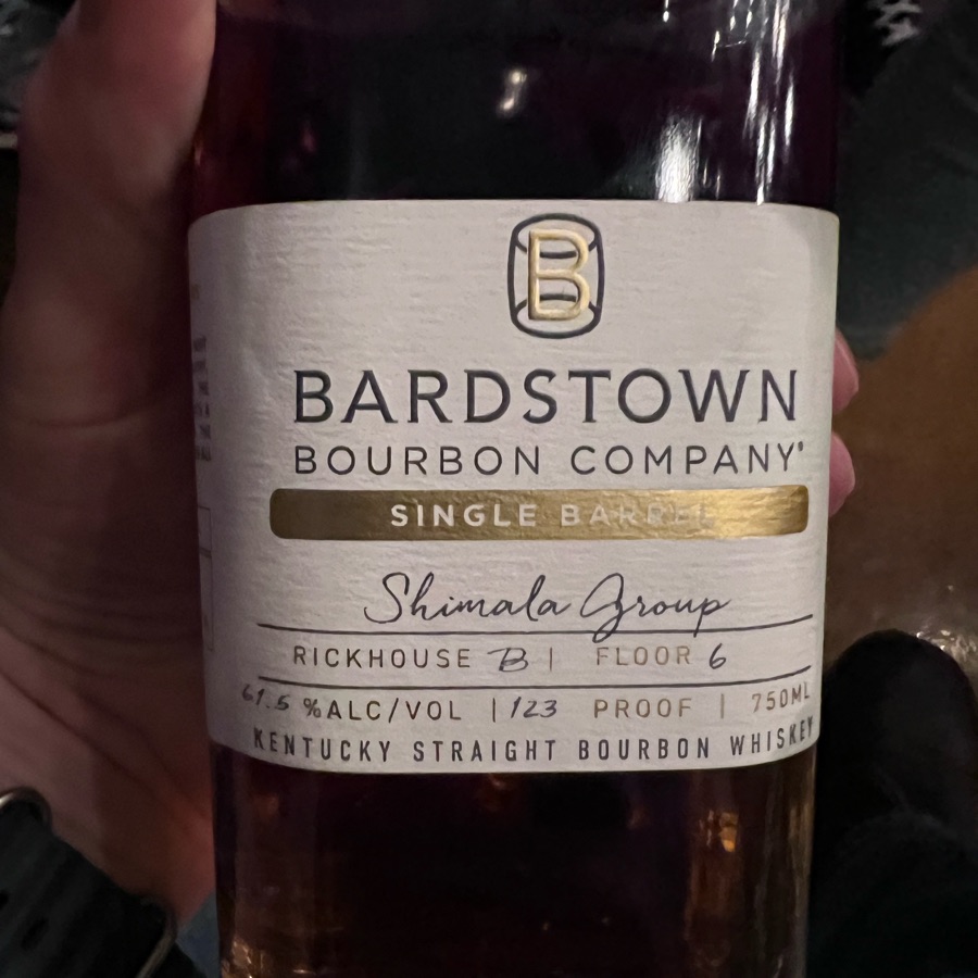 Bardstown Single Barrel (Shimala Group Rickhouse B Floor 6)