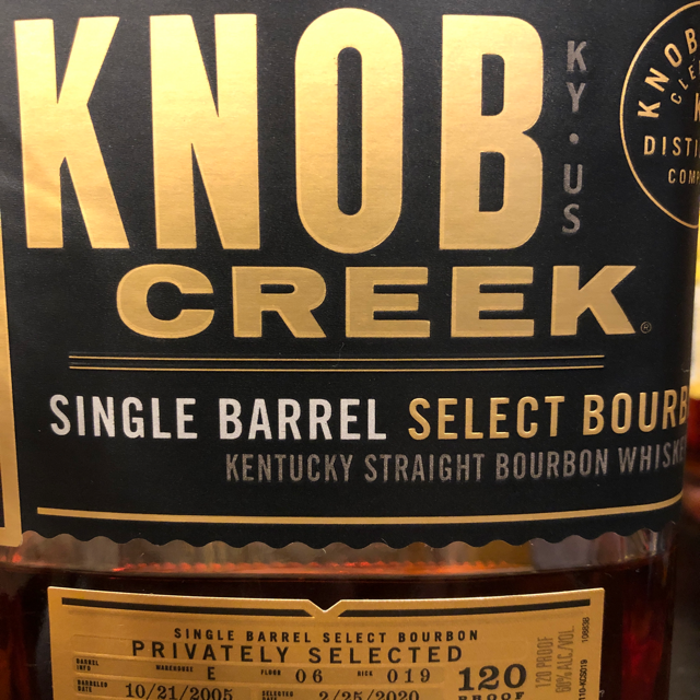 Knob Creek Single Barrel Select Suburban Wines