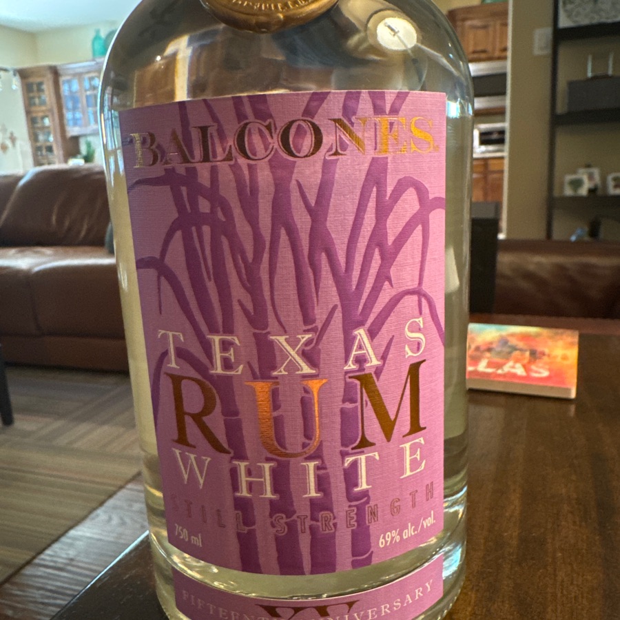 Balcomes XVth Anniversary Texas Still Strength White Rum